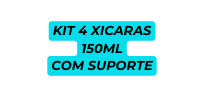 KIT 4 XICARAS 150ML COM SUPORTE